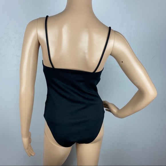 NEW TOPSHOP BLACK PONTE MESH BODYSUIT - Picture 7 of 10